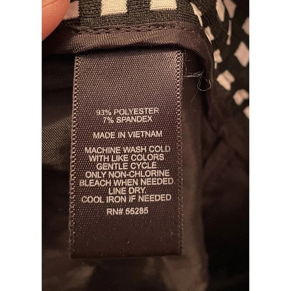 Express Columnist Pants Black & White Checkered Size 6R Slash Pockets Stretch‎ - Picture 7 of 8